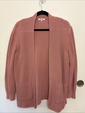 Women's Madewell Dusty Rose Open-Front Cardigan Sweater